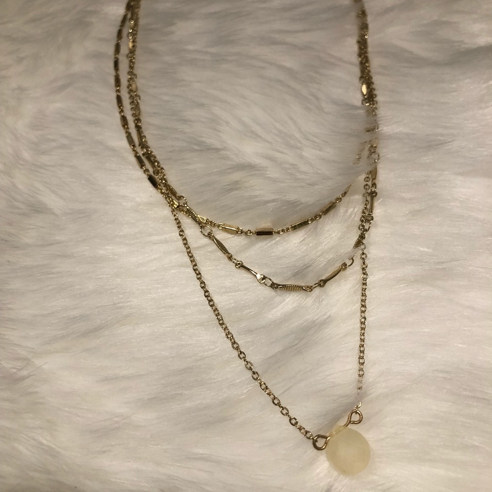 Layered gold necklace